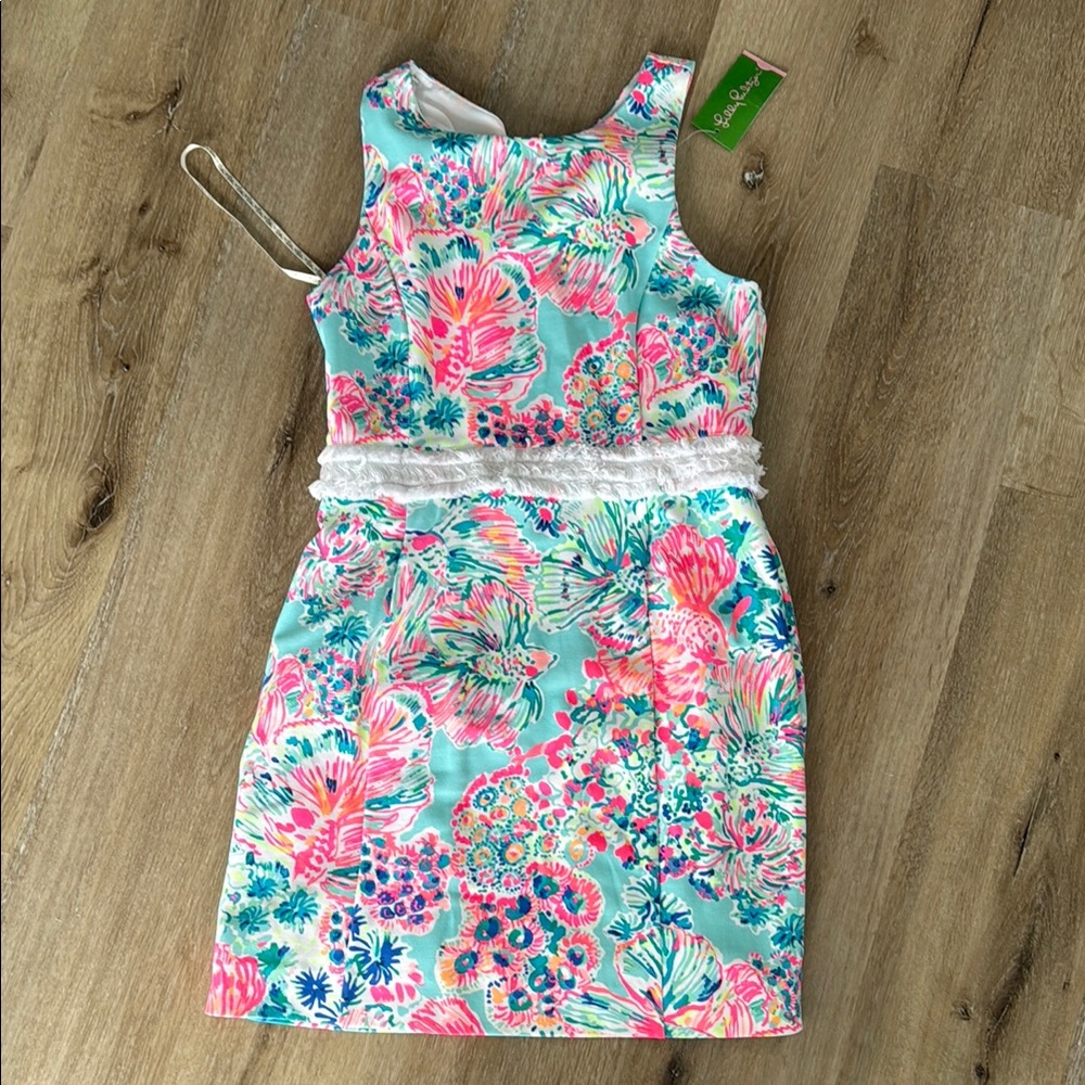 Lilly Pulitzer Floral Dress in Pink and Blue